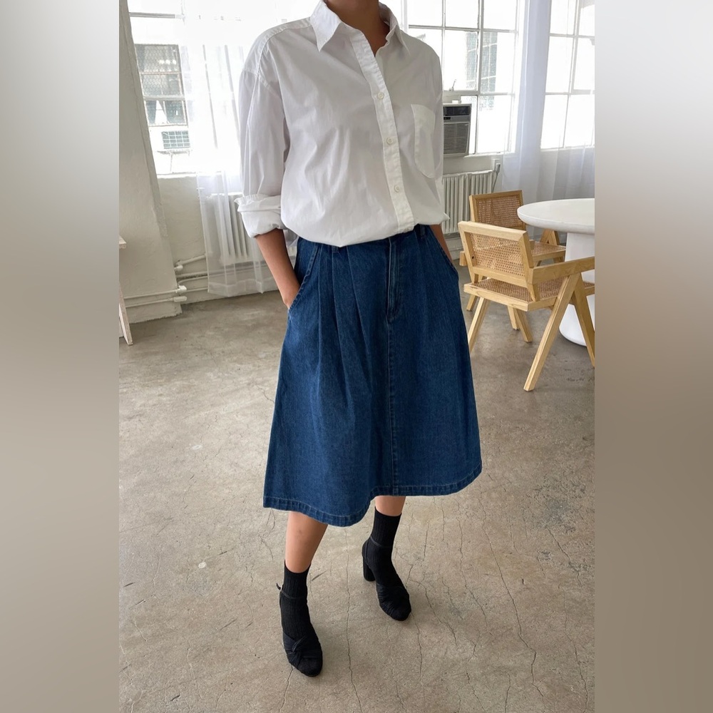 Le Bon Shoppe Farm Girl Skirt in Denim